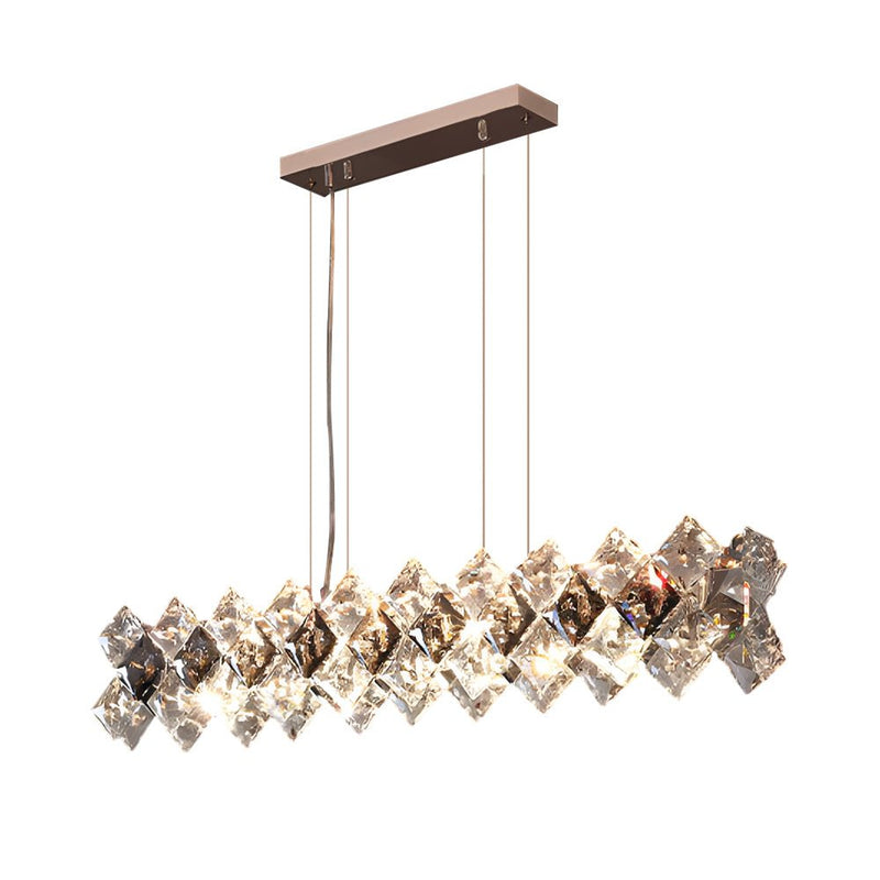 Luxury Modern Round Crystal Chandelier - 3-Step Dimming for Dining Room Elegance