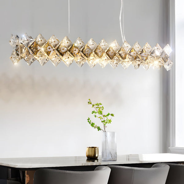 Luxury Modern Round Crystal Chandelier - 3-Step Dimming for Dining Room Elegance