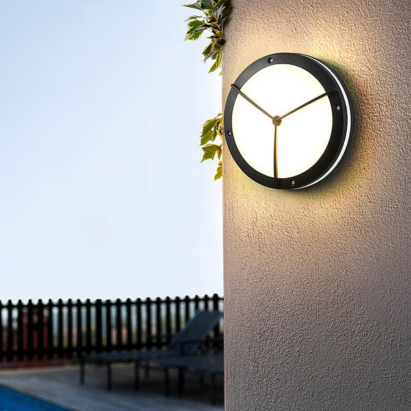 Round Waterproof LED Wall Lamp - Outdoor Ceiling Light for Courtyards & Balconies - Stylish Sconce Lighting