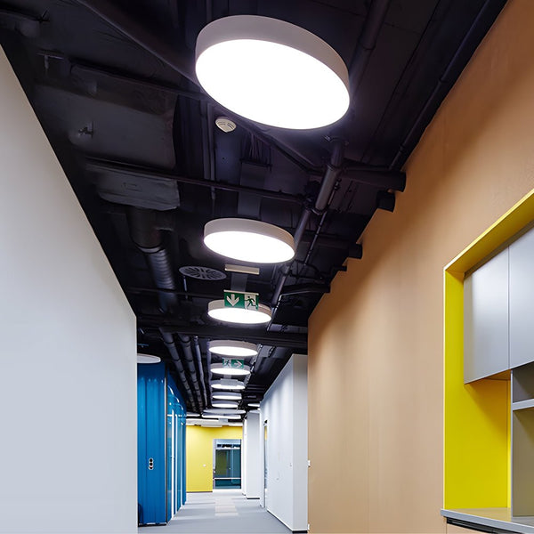Modern Round Pendant LED Office Lighting - Sleek Suspended Luminaires for Workspace Illumination