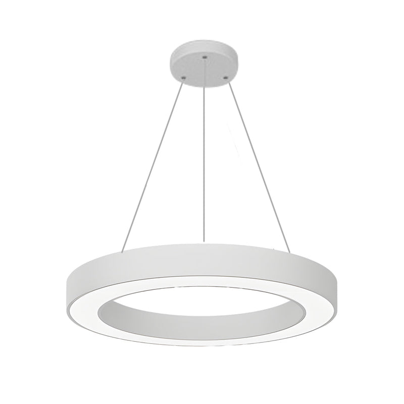 Modern Round LED Pendant Light - Suspended Profile Light for Offices & Gyms | Stylish Hanging Fixture