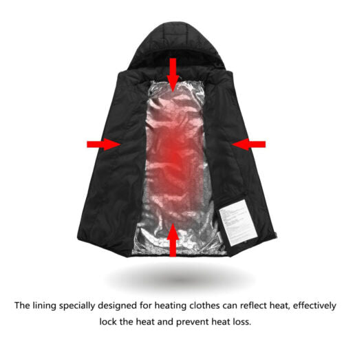 Unisex Heated Jacket - Rechargeable Electric Warm Coat for Men & Women - Perfect for Outdoor Activities & Cold Weather