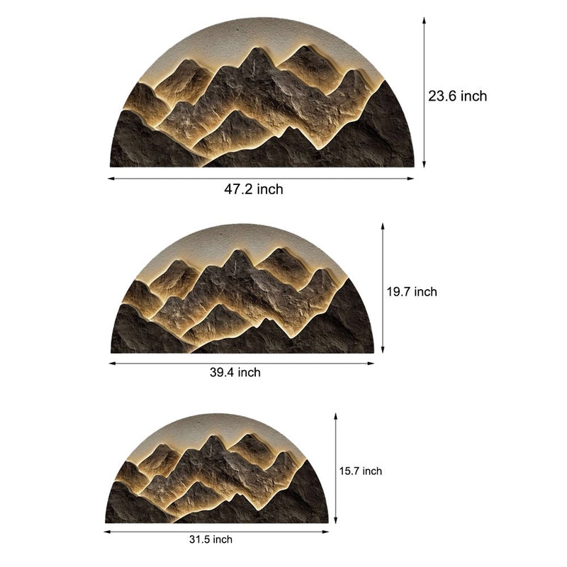 Modern Semicircular LED Wall Art - Decorative Lighting for Home & Office