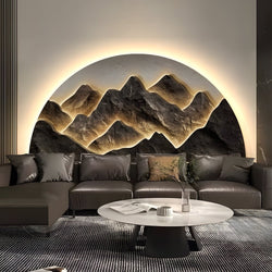 Modern Semicircular LED Wall Art - Decorative Lighting for Home & Office