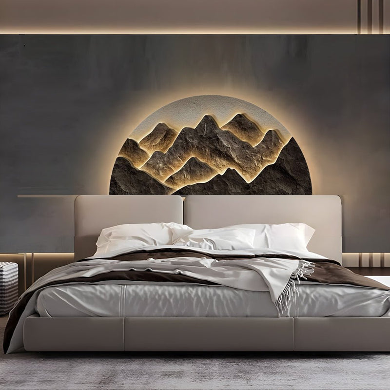 Modern Semicircular LED Wall Art - Decorative Lighting for Home & Office