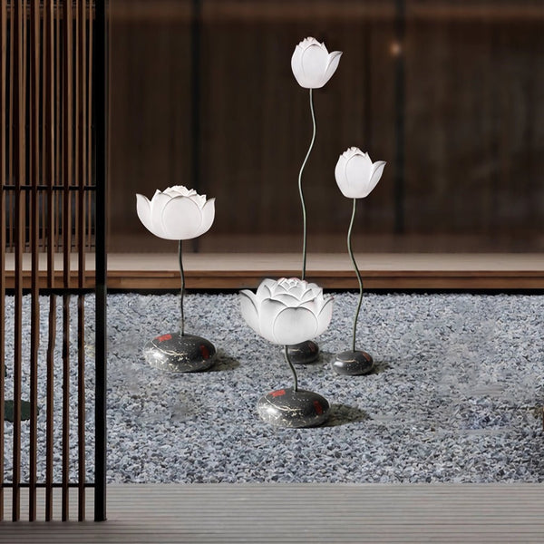 Elegant Short Lotus Aesthetics LED Flower Floor Lamp - Modern Home Decor Lighting