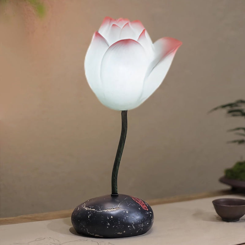 Elegant Short Lotus Aesthetics LED Flower Floor Lamp - Modern Home Decor Lighting