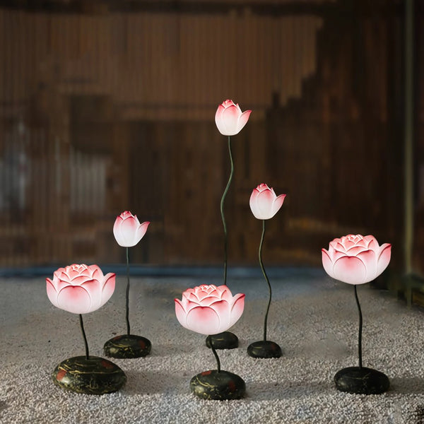 Elegant Short Lotus Aesthetics LED Flower Floor Lamp - Modern Home Decor Lighting