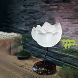 Elegant Short Lotus Aesthetics LED Flower Floor Lamp - Modern Home Decor Lighting