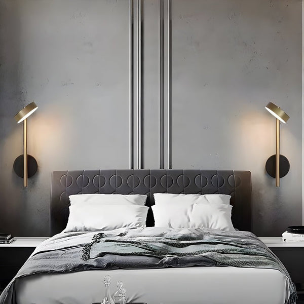 Modern Adjustable Round LED Wall Light Fixture - Luxury Aluminum Nordic Design