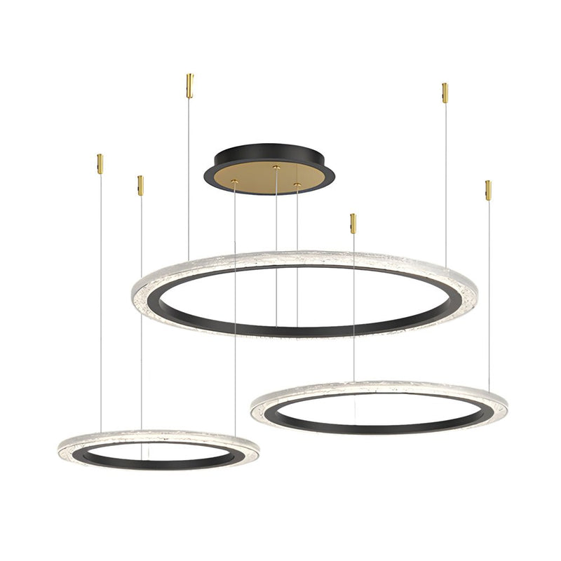 Luxury Nordic Ceiling Light Fixture - Simple Circular Rings with Three-Step Dimming