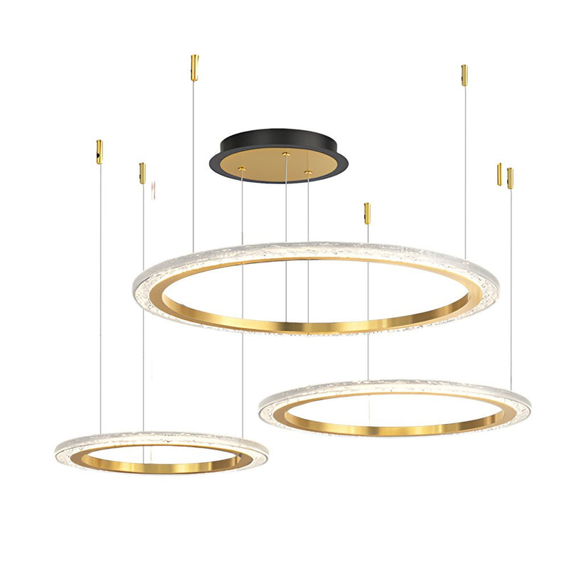 Luxury Nordic Ceiling Light Fixture - Simple Circular Rings with Three-Step Dimming