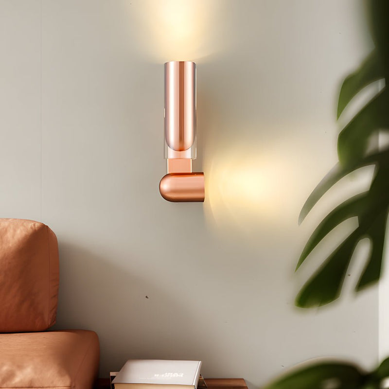 Modern Adjustable Iron Cylinder Wall Lamp - Up & Down Lighting Fixture
