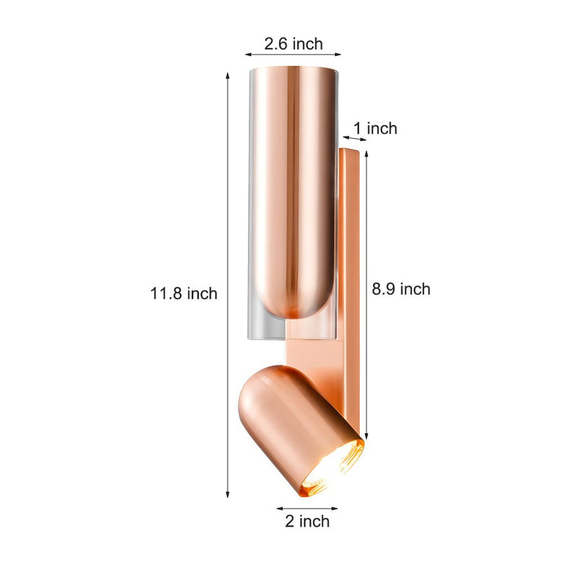Modern Adjustable Iron Cylinder Wall Lamp - Up & Down Lighting Fixture