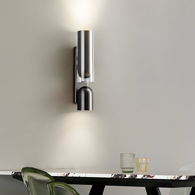 Modern Adjustable Iron Cylinder Wall Lamp - Up & Down Lighting Fixture