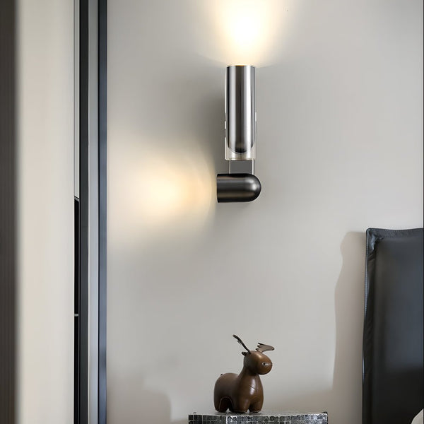 Modern Adjustable Iron Cylinder Wall Lamp - Up & Down Lighting Fixture