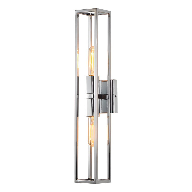 Modern American Style Wall Sconce - Simple Metal Frame with Glass Shade - Elegant Lighting Fixture