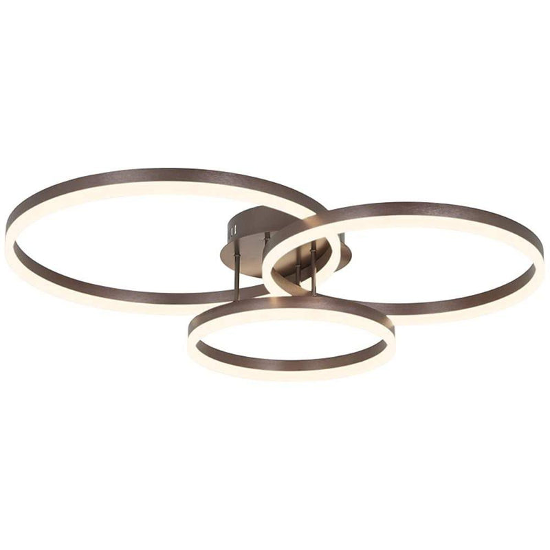 Modern 3-Light Gold Flush Mount Ceiling Light with 3 Circular Design - Stylish Lighting Fixture for Home Decor