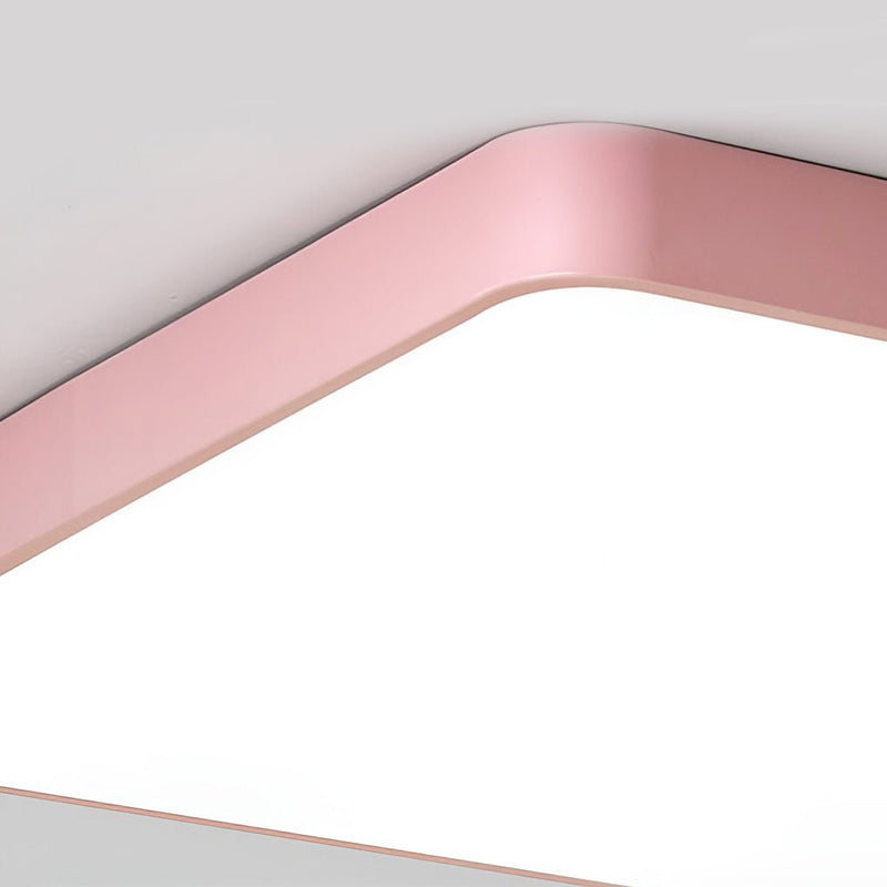 Square LED Flush Mount Ceiling Light - Modern Kids & Baby Room Lighting for Living Room & Bedroom