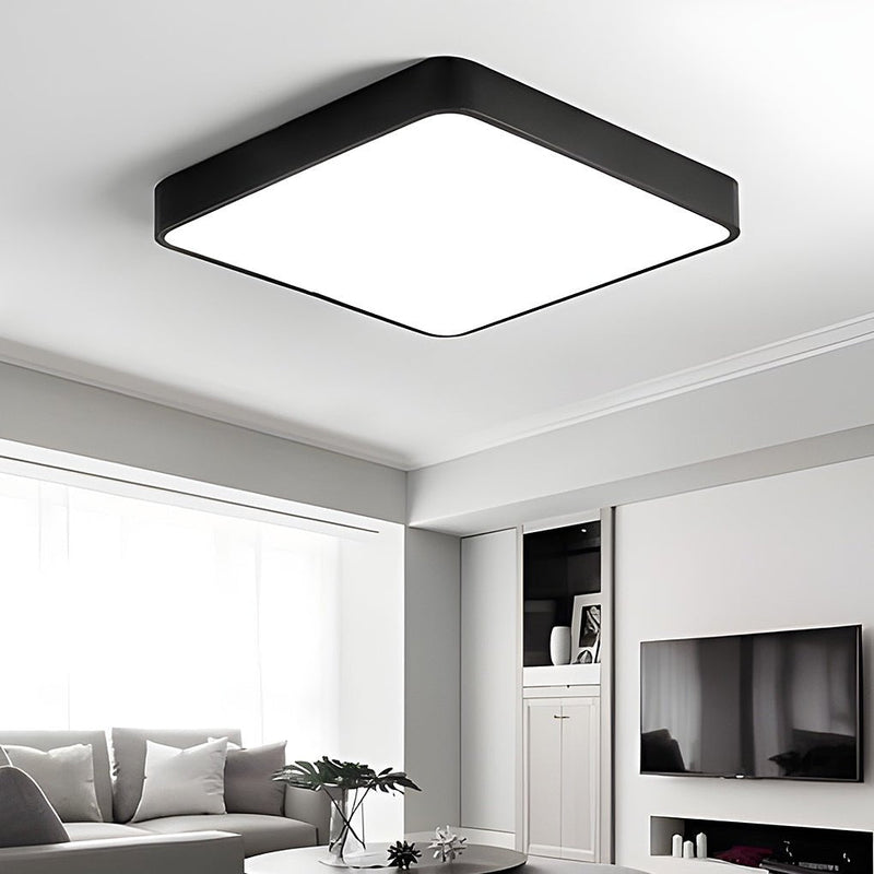 Square LED Flush Mount Ceiling Light - Modern Kids & Baby Room Lighting for Living Room & Bedroom
