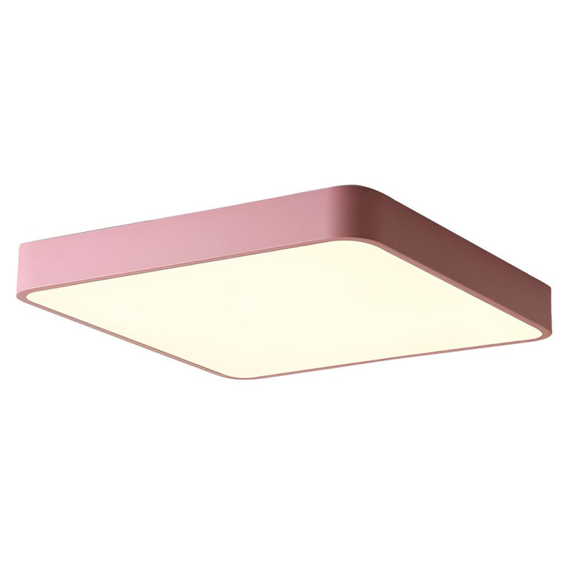Square LED Flush Mount Ceiling Light - Modern Kids & Baby Room Lighting for Living Room & Bedroom