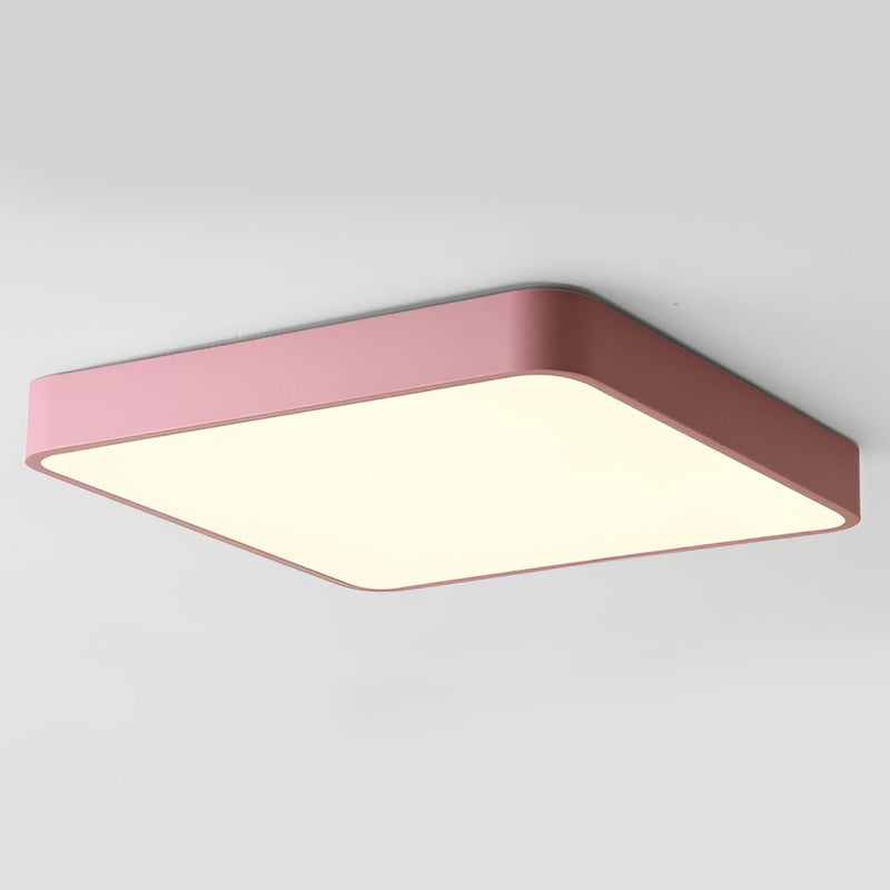 Square LED Flush Mount Ceiling Light - Modern Kids & Baby Room Lighting for Living Room & Bedroom