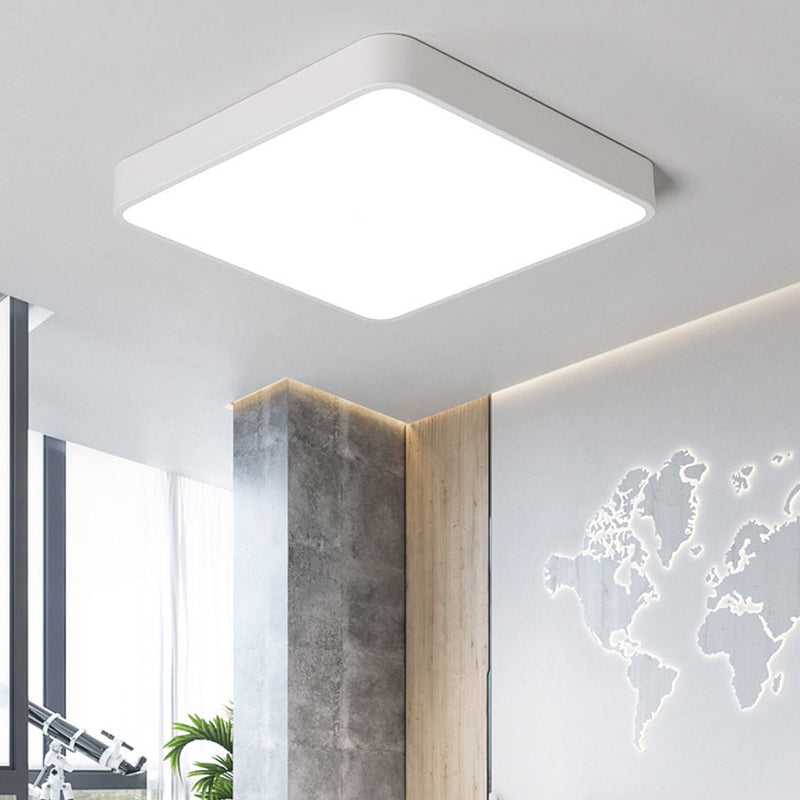 Square LED Flush Mount Ceiling Light - Modern Kids & Baby Room Lighting for Living Room & Bedroom
