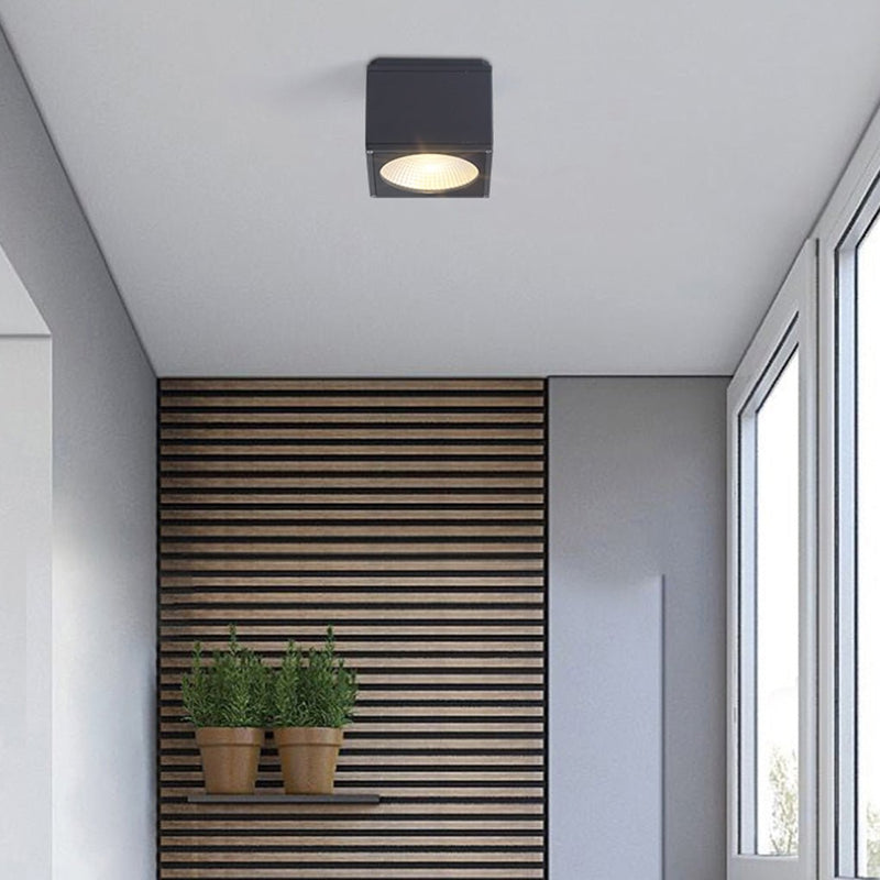 Square LED Waterproof Ceiling Light - Stylish Downlight for Balcony, Entrance, Hallway & Bedroom