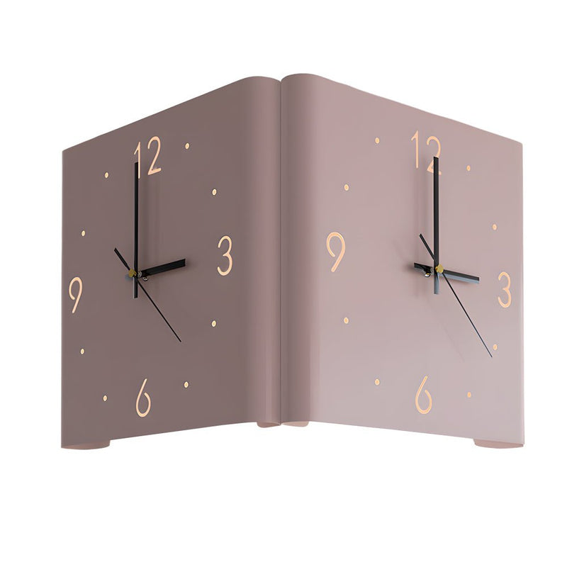 Modern Square Metal Silent Backlit LED Corner Wall Clock - Stylish Wall Decor for Home & Office
