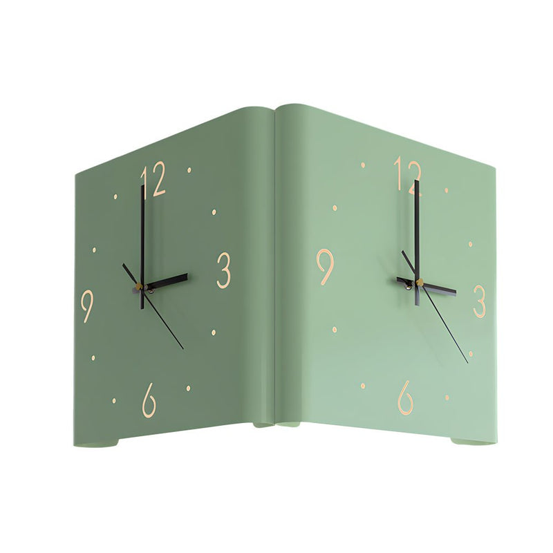 Modern Square Metal Silent Backlit LED Corner Wall Clock - Stylish Wall Decor for Home & Office