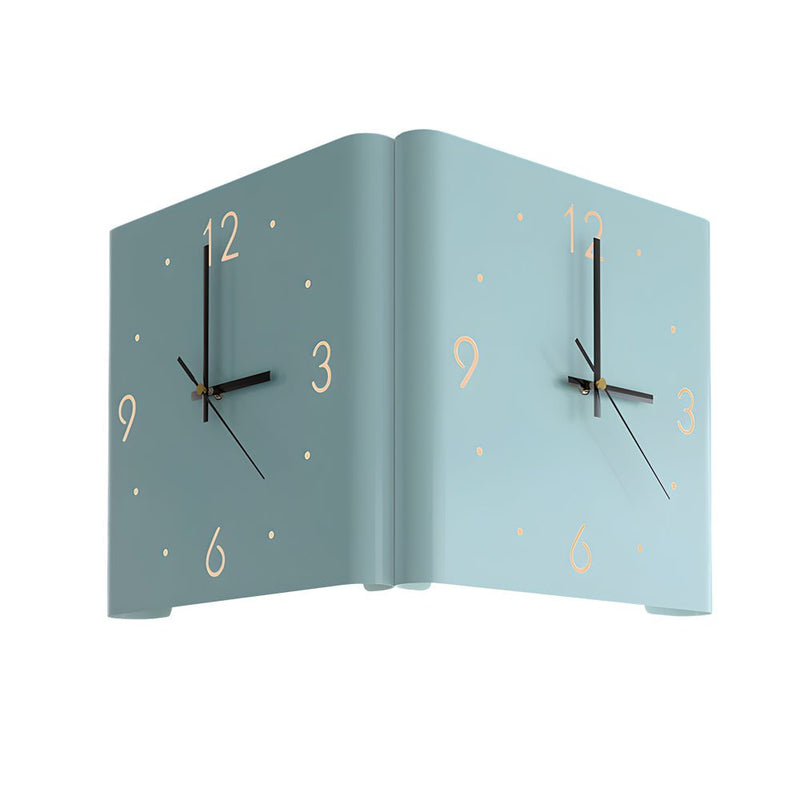 Modern Square Metal Silent Backlit LED Corner Wall Clock - Stylish Wall Decor for Home & Office