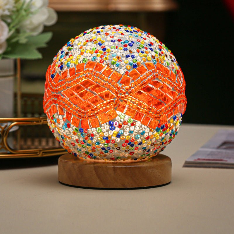 Stained Glass Mosaic LED Table Lamp - Elegant Home Decor Lighting
