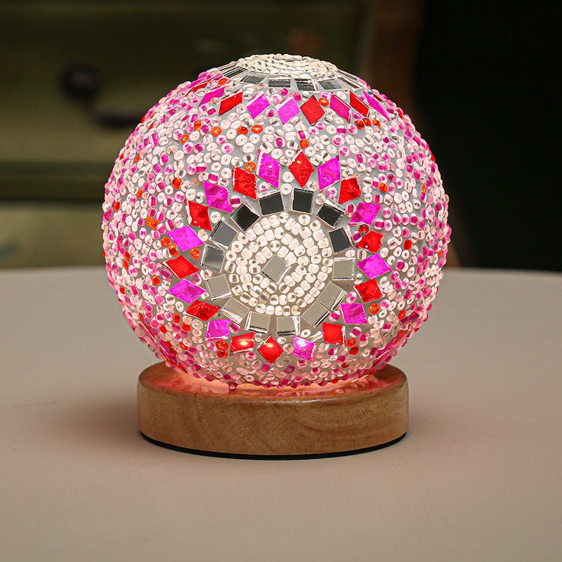 Stained Glass Mosaic LED Table Lamp - Elegant Home Decor Lighting