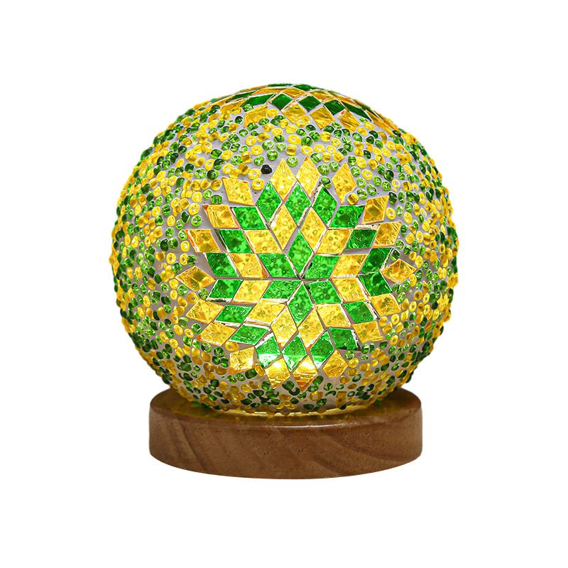 Stained Glass Mosaic LED Table Lamp - Elegant Home Decor Lighting
