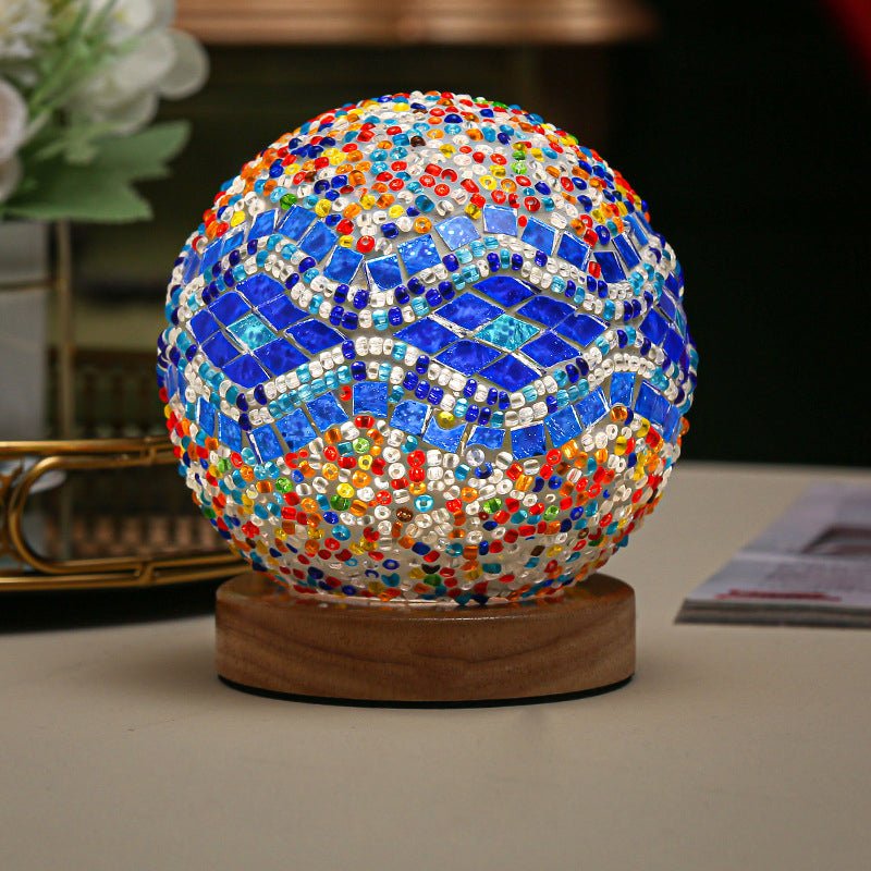 Stained Glass Mosaic LED Table Lamp - Elegant Home Decor Lighting