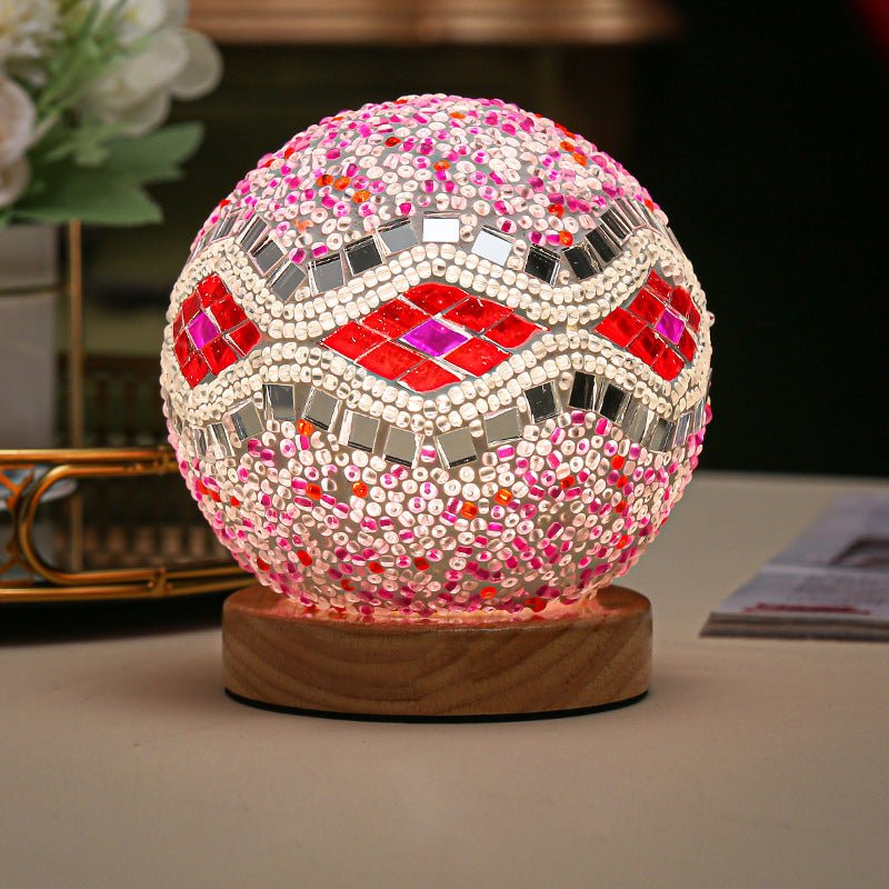 Stained Glass Mosaic LED Table Lamp - Elegant Home Decor Lighting