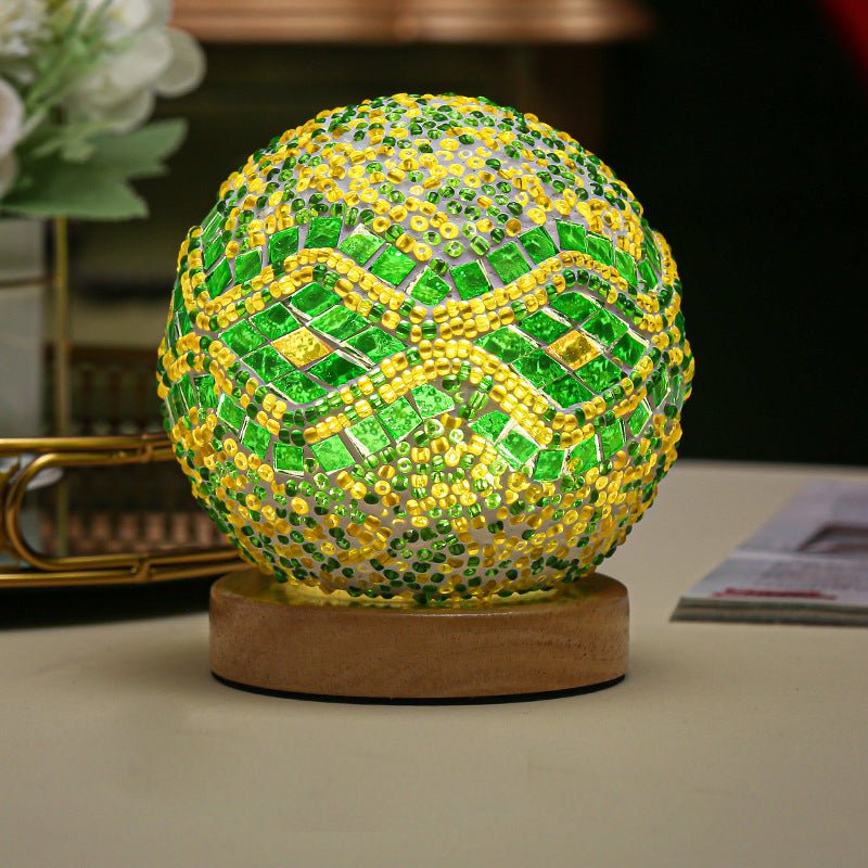 Stained Glass Mosaic LED Table Lamp - Elegant Home Decor Lighting