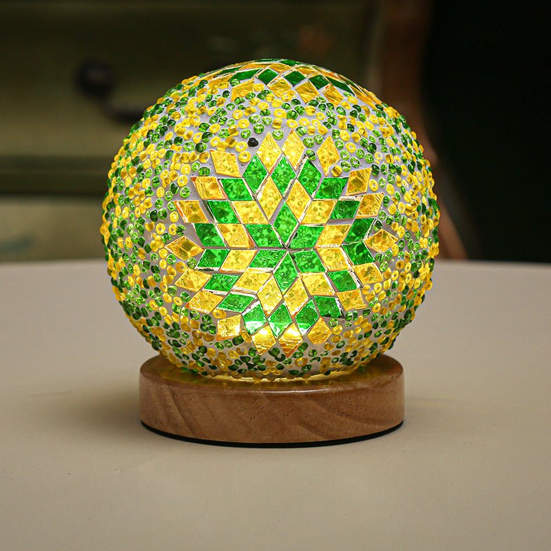 Stained Glass Mosaic LED Table Lamp - Elegant Home Decor Lighting