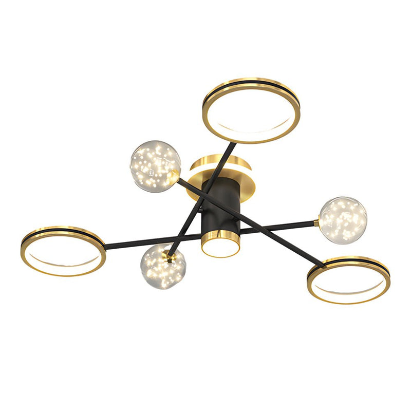 Starry Flowers Modern Ceiling Light Fixture - Three-Step Dimming Hanging Lamp for Elegant Home Decor