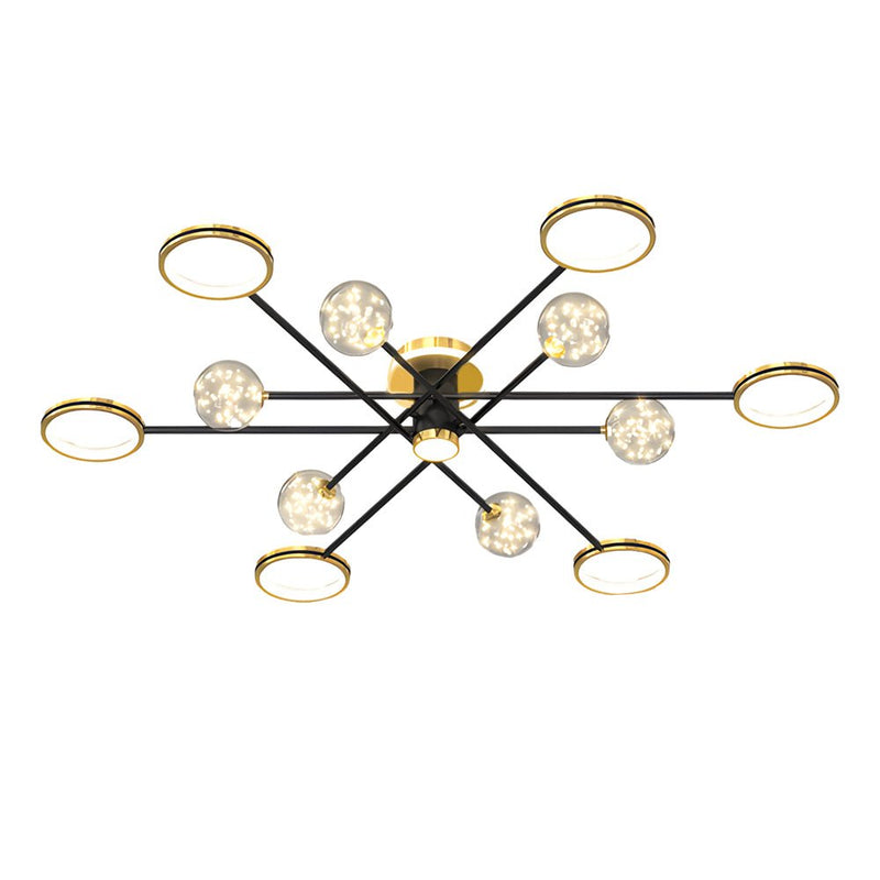 Starry Flowers Modern Ceiling Light Fixture - Three-Step Dimming Hanging Lamp for Elegant Home Decor