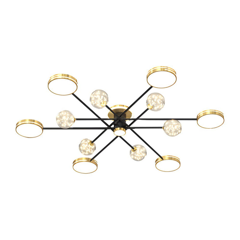 Starry Flowers Modern Ceiling Light Fixture - Three-Step Dimming Hanging Lamp for Elegant Home Decor