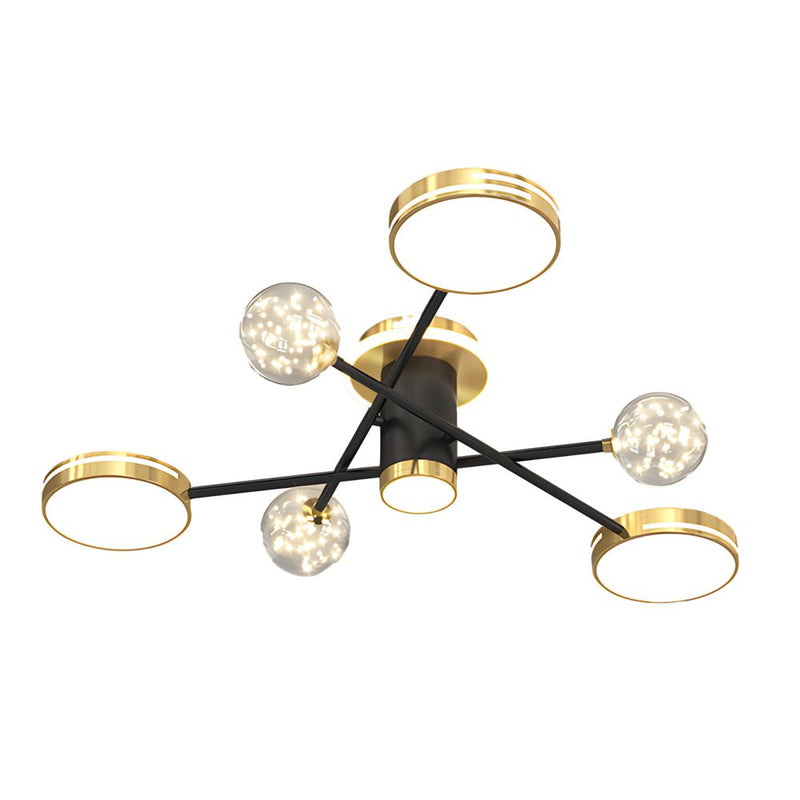 Starry Flowers Modern Ceiling Light Fixture - Three-Step Dimming Hanging Lamp for Elegant Home Decor