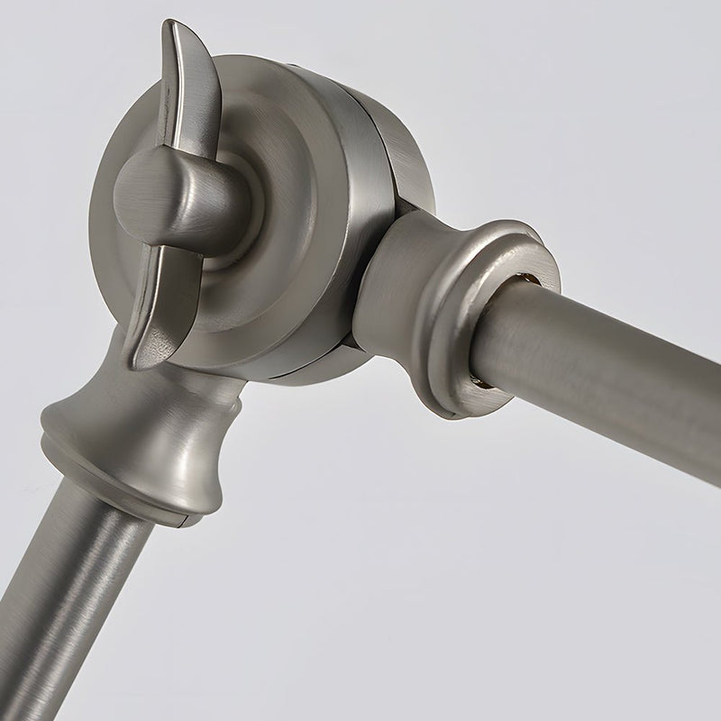 Adjustable Swing Arm Wall Lamp - 1-Bulb Rocker Arm Sconce with 3 Flexible Joints - Modern Wall-Mounted Lighting Fixture
