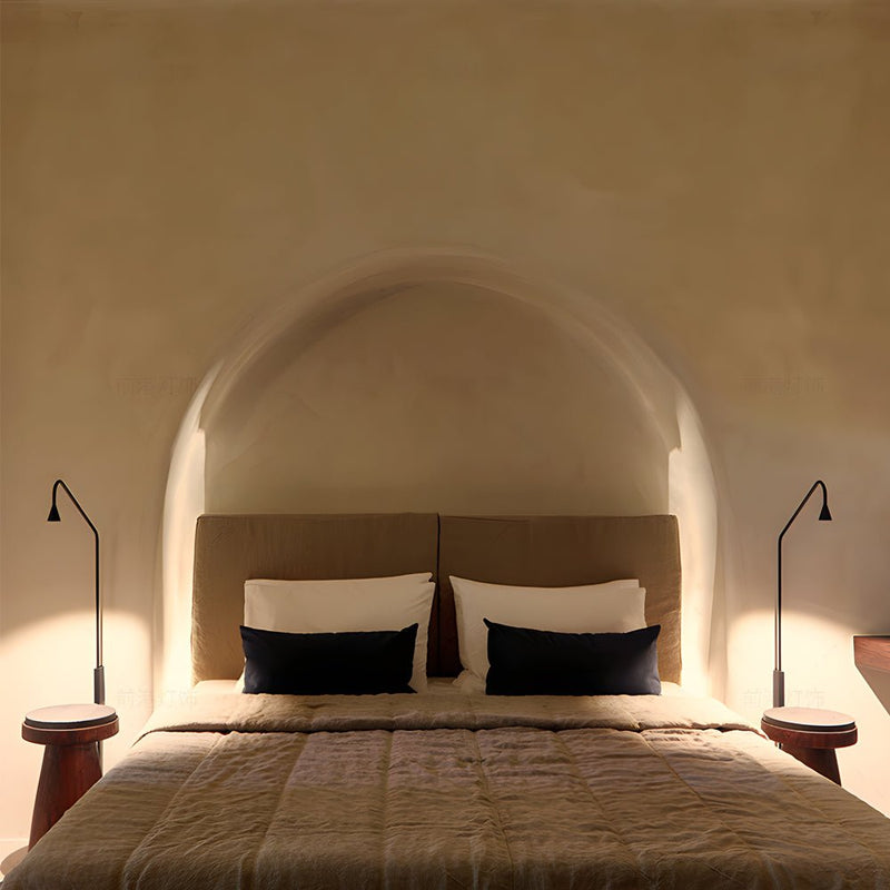 Swing Arm Wall Lamp - Modern Austere Design in Black & Gold Finish
