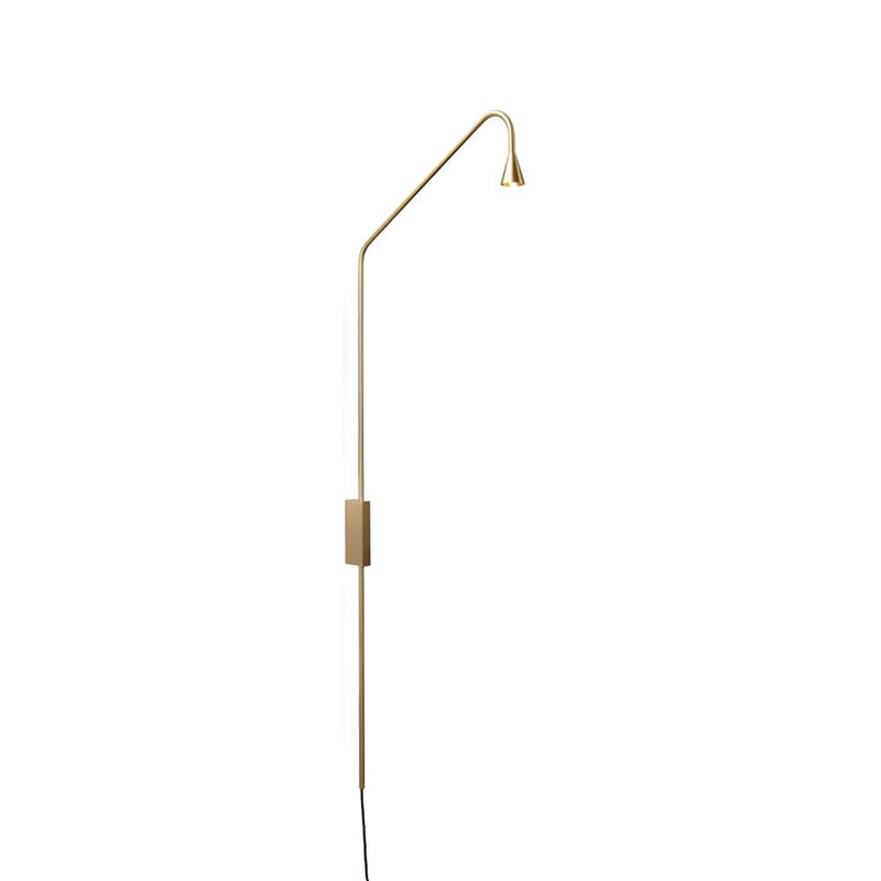 Swing Arm Wall Lamp - Modern Austere Design in Black & Gold Finish