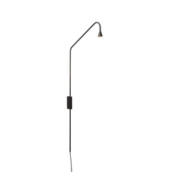 Swing Arm Wall Lamp - Modern Austere Design in Black & Gold Finish