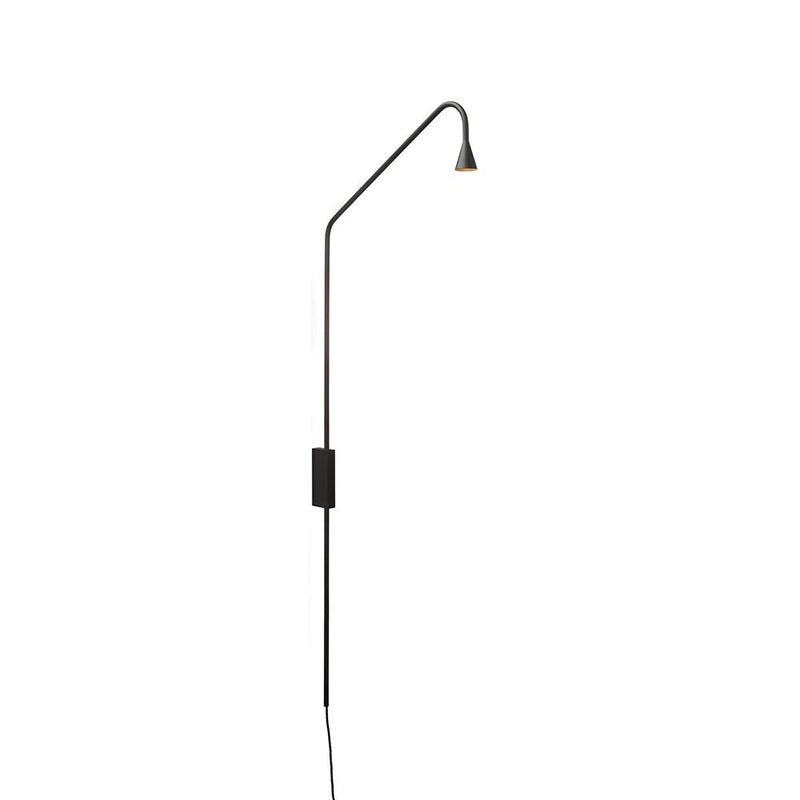 Swing Arm Wall Lamp - Modern Austere Design in Black & Gold Finish