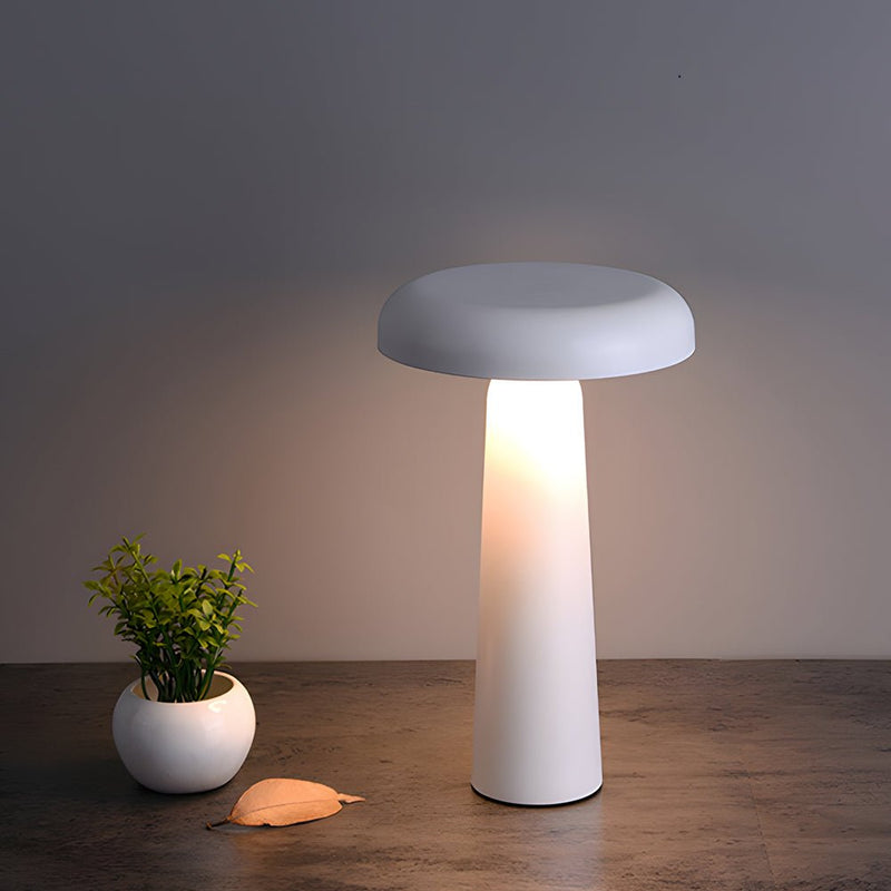 Dimmable Tiltable Mushroom Table Lamp - USB Rechargeable Touch Control - Modern LED Design for Home & Office