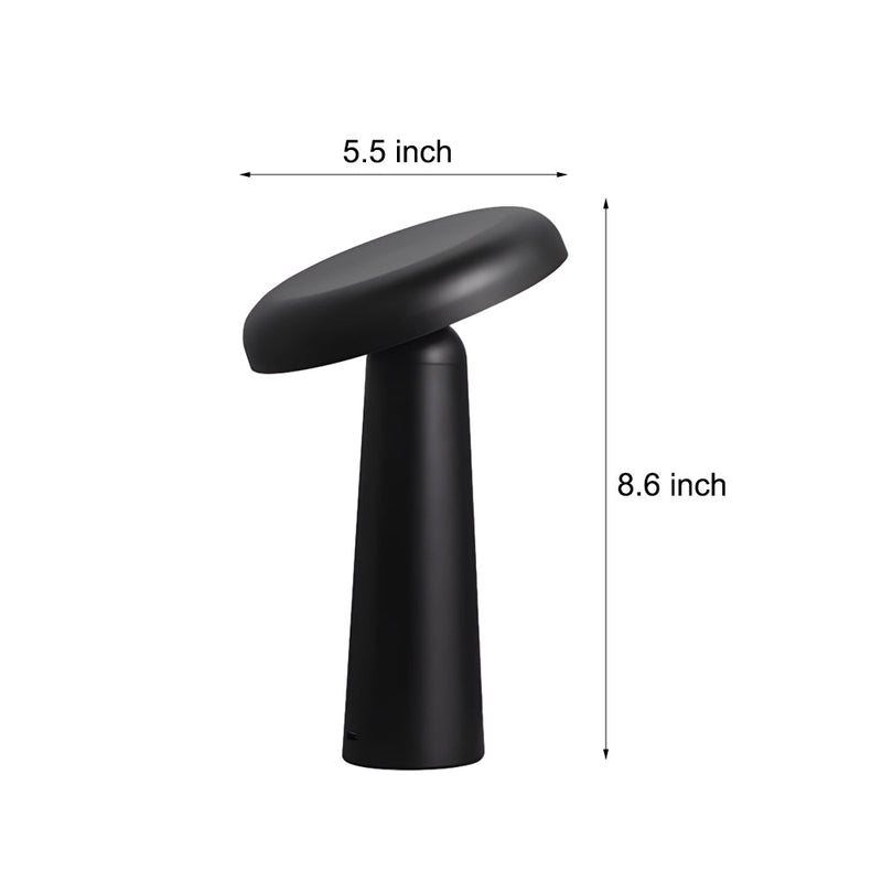 Dimmable Tiltable Mushroom Table Lamp - USB Rechargeable Touch Control - Modern LED Design for Home & Office