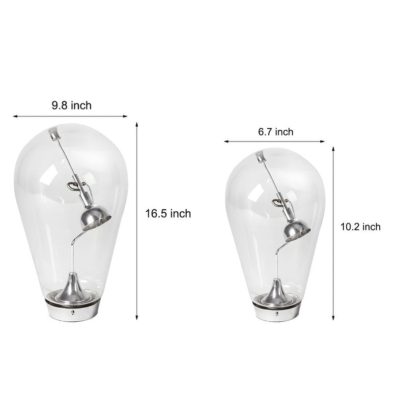 Touch-Dimming Glass Desk Lamp with Industrial Magnetic Control - Perfect for Home Office Lighting